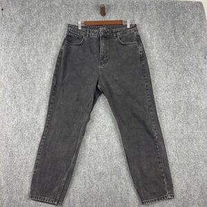 White Fox Denim Jeans Womens XXL‎ Black High Rise Distressed Hem Casual